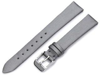 Hadley Roma Women's LSL978RW 140 14 mm Silver Satin Grained Leather Watch Strap Hadley Roma Watches
