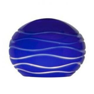 Access Lighting 979WJ BLULN Sphere Etched Glass Shade, Blue Line   Ceiling Pendant Fixtures  