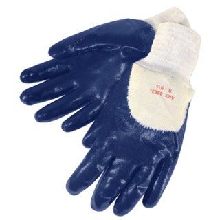 Liberty 9363SP Nitrile Heavyweight Palm Coated Glove with Knit Wrist and Jersey Lined, Chemical Resistant, Small, Blue (Pack of 12) Chemical Resistant Safety Gloves