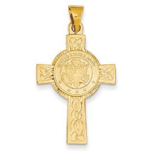 US Army Cross Pendant in 14K Gold Jewelry