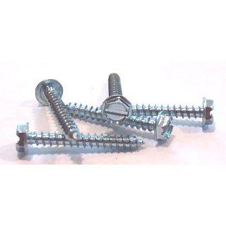 10 X 3/4 Self Tapping Screws Slotted / Hex Washer Head / Type AB / 18 8 Stainless Steel / 2, 000 Pc. Carton Self Drilling Screws