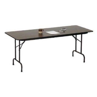 Melamine Top Folding Table   30"W x 48"L x 29"H Fixed Height   Card Table