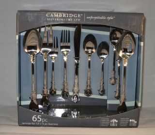Cambridge Silversmiths 65 pc. Jessica Mirror Service for 12 Flatware Set. Kitchen & Dining