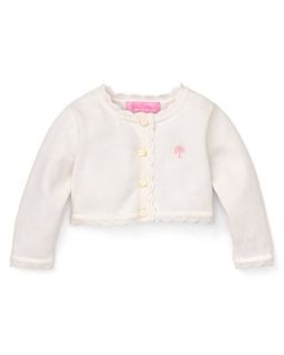 Lilly Pulitzer Infant Girls' Rory Scalloped Cardigan   Sizes 3 24 Months's