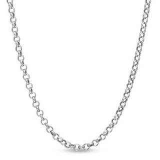 10K White Gold 1.9mm Rolo Chain Necklace   18   Zales