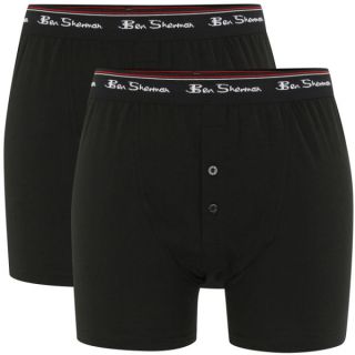 Ben Sherman Mens 2 Pack Boxers   Black      Mens Underwear