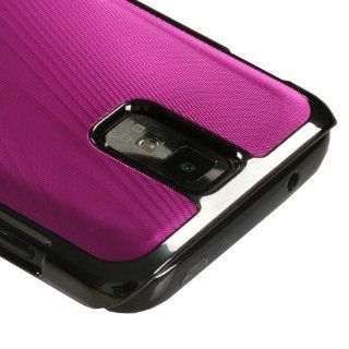 MYBAT SAMT989HPCBKCO101NP Premium Metallic Cosmo Case for Samsung Galaxy S II/T989   1 Pack   Retail Packaging   Hot Pink Cell Phones & Accessories