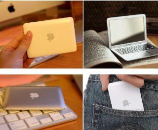 Silver Portable Apple Macbook Air Designe Mini Cosmetic Make Up Compact Mirror  Personal Makeup Mirrors  Beauty