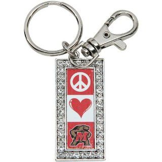 NCAA Maryland Terrapins Peace, Love Keychain   Ornament Hanging Stands