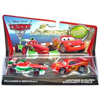 Cars 2 Francesco Bernoulli & Lightning McQueen with Party Wheels      Toys