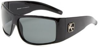 Kreed Men's Imperial Polarized Wrap Sunglasses,Black,63 mm Clothing
