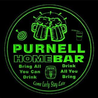 4x ccq36195 g PURNELL Family Name Home Bar Pub Beer Club Gift 3D Engraved Coasters Kitchen & Dining