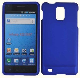 For At&t Samsung Infuse 4g I997 Accessory   Blue Hard Case Cover Cell Phones & Accessories