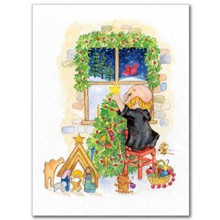 Brother Christopher Comical Christmas Religious Greeting Holy Card Decorating Tree 20 Cards, 21 Envelopes Electronics