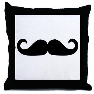  Beard   Mustache Throw Pillow  