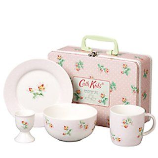 Cath Kidston Pink Sprig Kid's Breakfast Set [Kitchen & Home]   Toy Kitchen Sets