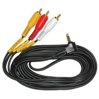 3 x RCA Plugs to 3.5mm 4 Conductor Plug   Gold, 12ft Cable Electronics