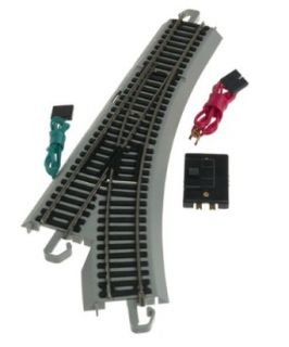 HO Scale Bachmann Trains Snap Fit E Z Track Remote Turnout   Left Toys & Games