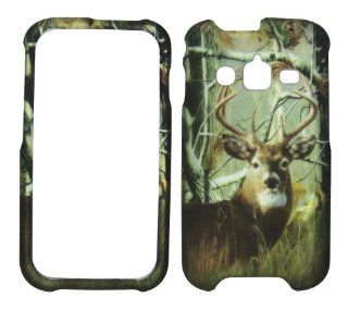 Samsung Galaxy Rugby Pro I547 Hard Rubberized Snap on Phone Case Cover Protector Faceplate Accessory Real Tree Buck Deer Camouflage Cell Phones & Accessories