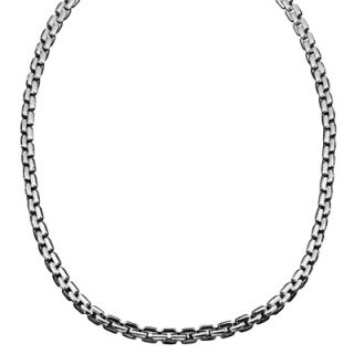 Triton Mens Stainless Steel Square Box Necklace   24   Zales