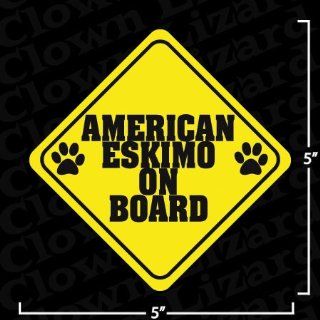 "American Eskimo On Board" Funny Bumper or Window Sticker 