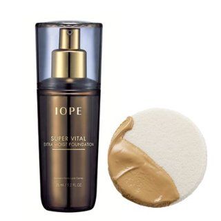 Amore Pacific IOPE Super Vital Extra Moist Foundation 1.2fl.oz/35ml 21 Natural Beige  Foundation Makeup  Beauty