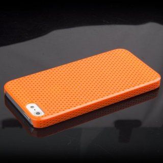 Iphone5 Cell Phone Colorful Unique Air Mesh Net Hard Cover Case Orange Back Case Cover Cell Phones & Accessories
