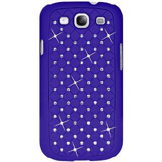 Amzer AMZ94250 Diamond Lattice Snap On Shell Case Cover for Samsung GALAXY S III GT I9300   1 Pack   Retail Packaging   Dark Blue Cell Phones & Accessories
