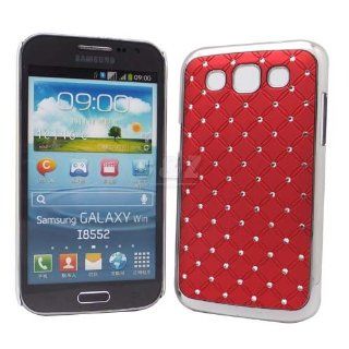 Red LUXURY STAR HARD BACK CASE COVER + Screen Protector FOR Samsung GT i8552 Galaxy Win Duos e Cell Phones & Accessories