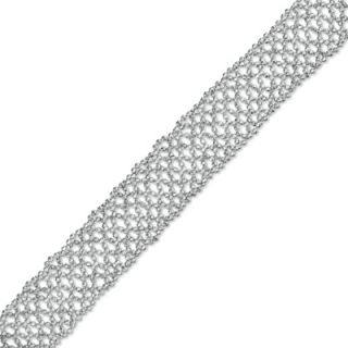 Beaded Weave Bracelet in Sterling Silver   7.5   Zales