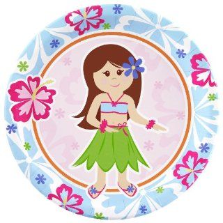 Hawaiian Girl Dinner Plates (8) Toys & Games