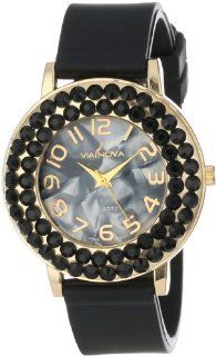 Xtreme Time Women's nwr183000g bk zbk Gold/ Black Black Rubber Watch Watches