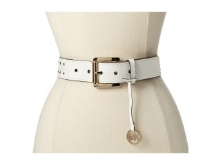 MICHAEL Michael Kors 38mm Belt with/ Piping And Studding Detail White