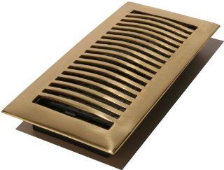 Decor Grates HSL212 2 Inch by 12 Inch Louvered Floor Register, Solid Brass   Heating Vents  