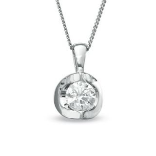 CT. Certified Canadian Diamond Solitaire Pendant in 14K White Gold