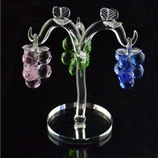 Lightahead CRYSTAL GLASS COLORED GRAPE TREE BEAUTIFUL CHRISTMAS VALENTINE MOTHERS DAY GIFT OF LOVE   Musical Boxes And Figurines