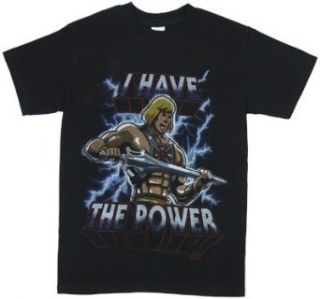 I Have The Power   He Man T shirt Adult Medium   Black at  Mens Clothing store Fashion T Shirts