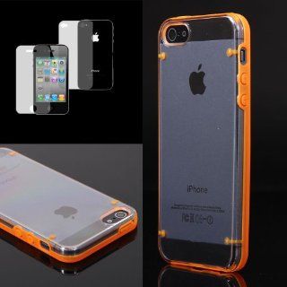 Ultra thin Clear/Transparent Bumper Case Skin PC Frame For iPhone 5 5G 6th+Film Cell Phones & Accessories