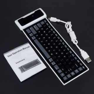 Buyin now Black Mini Soft Silicone Foldable Portable Flexiable Bluetooth Keyboard Computers & Accessories