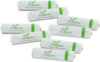 iGo Green Energy rechargeable batteries   8 x 800mAh ready to use rechargeable AAA 1.5v batteries Electronics