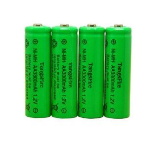 Tangsfire 4pcs 1.2V 3300mAh Ni MH AA Rechargeable Batteries & Free AA/AAA 4 cell battery case   Cordless Tool Battery Packs  