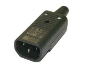 Interpower 83011060 IEC 60320 Sheet E Rewireable Plug, IEC 60320 Sheet E Socket Type, Black, 10A/15A Rating, 250VAC Rating