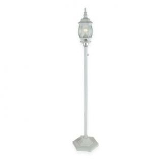Royce Lighting RL9196WT Outdoor Portable Post Lantern White with Clear Globe    