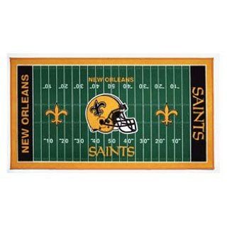 NFL New Orleans Saints XL Football Field Mat  Sports Related Merchandise  Sports & Outdoors