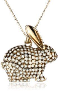 Lucky Brand Rabbit Pendant Necklace, 28" Jewelry