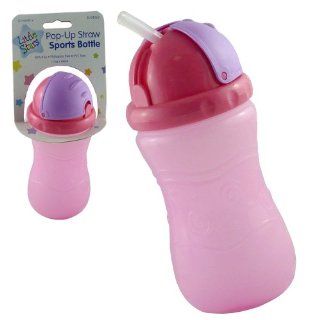 BLUE / PINK   340 ML POP UP STRAW BOTTLE FOR CHILDREN, TODDLERS, BABIES   SUITABLE FOR CHILD ABOVE 12 MONTHS +   SCREW TOP CAP AND SPILL PROOF (PINK) Baby