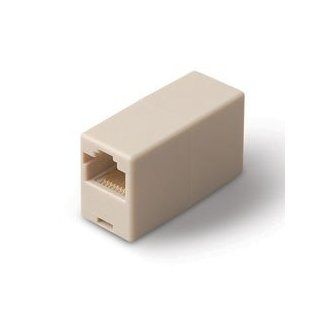 Cat5 Network Ethernet Cable Coupler   connects two network cables together to extend their distance. Also can be used with other items that use a 8 conductor rj45 connector cable to extend their distance, like used in some symbol barcode readers Beige Colo