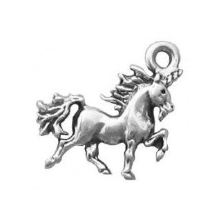 Unicorn Charm .925 Sterling Silver Perfect for Custom Bracelets, Anklets, Necklaces, Pendants, Earrings, and Rings. Also see matching earrings ASIN B008GMYEVU Clothing