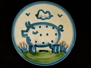Vintage M. A. Hadley Stoneware (Pottery) Trivet/Wall Hanging (Pig) 6.25" Across  