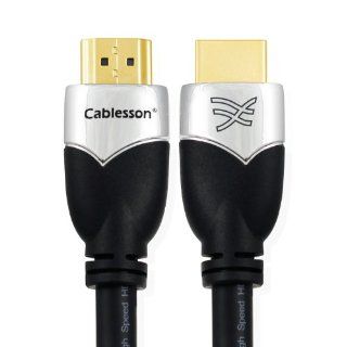 Cablesson Prime High Speed 15ft / 15 feet HDMI Cable with Ethernet PRO GOLD BLACK (1.4a Version, 15.2Gbps) HDMI TO HDMI CABLE WITH ETHERNET COMPATIBLE WITH 1.3,1.3b,1.3c,1080P,2160p BOX,FULL HD LCD,PLASMA & LED TV's AND ALSO SUPPORTS 3D TVS Electr